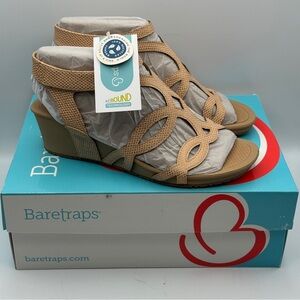Baretraps Raeanne Wedge Sandals • Sand Color • Size 8M • New in Box